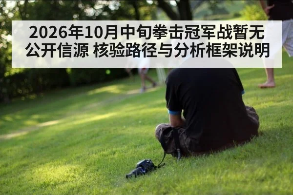 2026年10月中旬拳击冠军战暂无公开信源 核验路径与分析框架说明